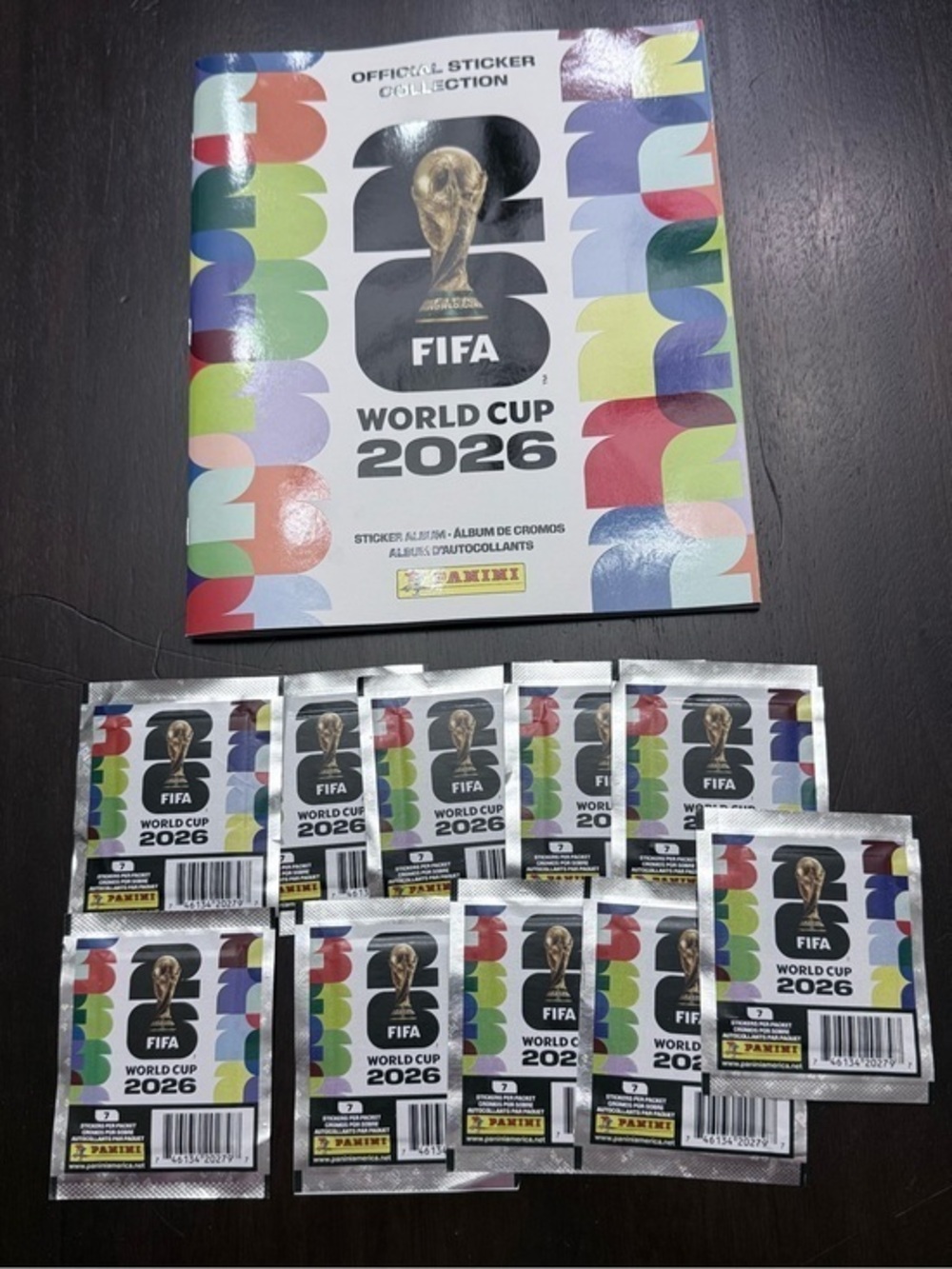 Panini World Cup 2026 Sticker Album with Colorful Pack Lot